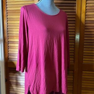 J.Jill Wearever Women's Dark Pink Tunic Top